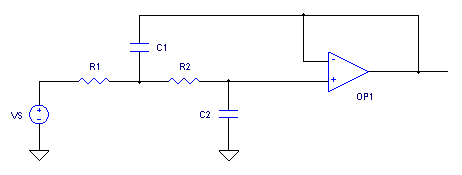 Sallen-Key LPF 電路圖